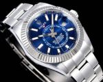 AR Factory Rolex Sky-dweller 42*14.5mm 316L Steel Oyster Stainless Bracelet 9002 Movement Blue Face Watch